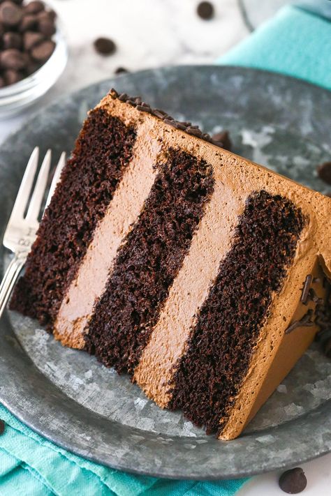 Chocolate Filling For Cake, Chocolate Mousse Cake Filling, Moose Cake, Life Love And Sugar, Kahlua Cake, Chocolate Mousse Cake Recipe, Mousse Cake Recipe, Cake Filling Recipes, Chocolate Whipped Cream