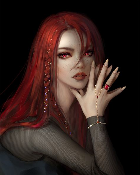 Vampire Art, Japon Illustration, Girl Posters, Arte Fantasy, Digital Art Girl, Beautiful Fantasy Art, Newport Beach, Character Portraits, Dark Fantasy Art