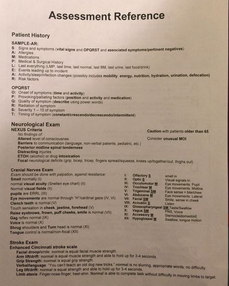 Patient Assessment Model Cucumber Pasta, Nursing Documentation, Patient Assessment, Paramedic School, Nursing Fun, Nursing Information, Nursing Assessment, Nursing School Essential, Nursing Mnemonics