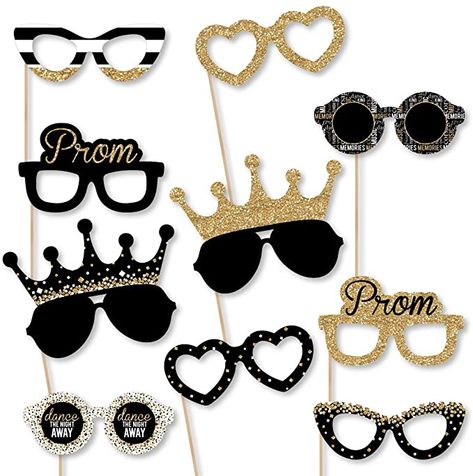 Homecoming Dance Decorations, Prom Glasses, Prom Party Favors, Prom Night Party, Prom Photo Booth, Hoco Dance, Funny Photo Booth, Cut Glasses, Party Photo Booth Props