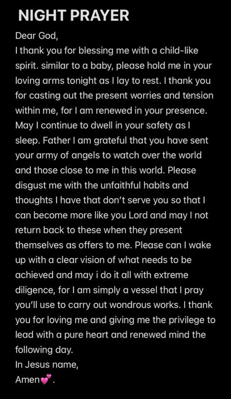 Motivational Prayers Inspirational, Prayer For The Night, Prayers Night, Journal Bible Quotes, Good Night Prayer Quotes, Prayer For Guidance, Motivational Bible Verses, Comforting Bible Verses, Christian Quotes Prayer