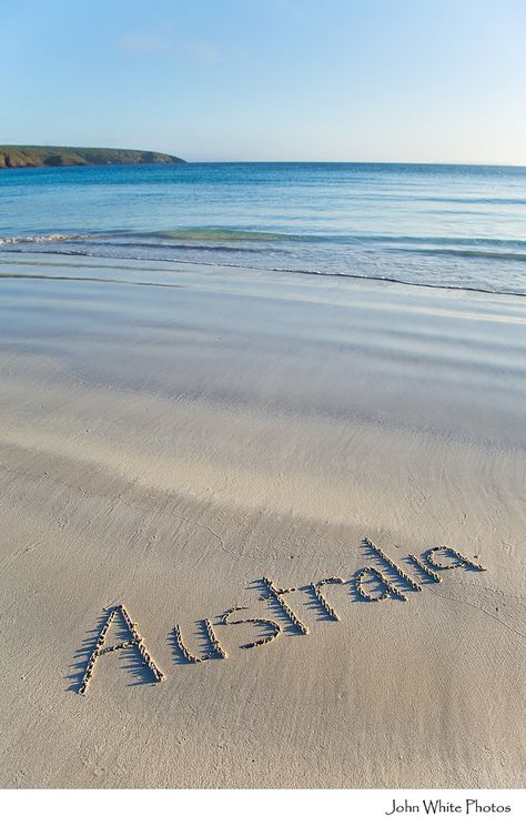 Australia | Australia written on remote beach Aussie Aesthetic, Australia Pics, Beaches Australia, Couples Vision Board, Australia Wallpaper, Australia Bucket List, Australia Pictures, Sydney Travel, Australia Beach