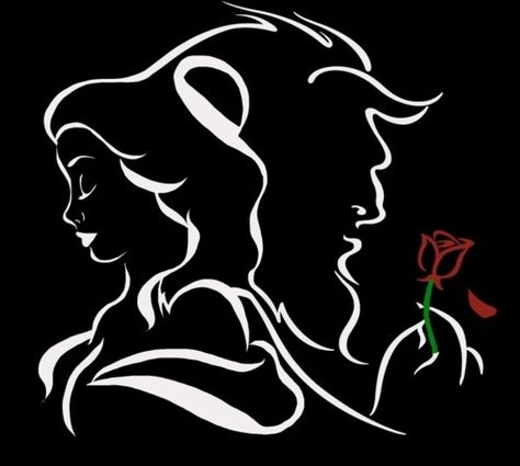 Most definitely. Disney Amor, Beauty And The Beast Tattoo, Silhouette Disney, Disney Love Quotes, Beast Quotes, The Beauty And The Beast, Images Disney, Pumpkin Stencil, Beyond Beauty