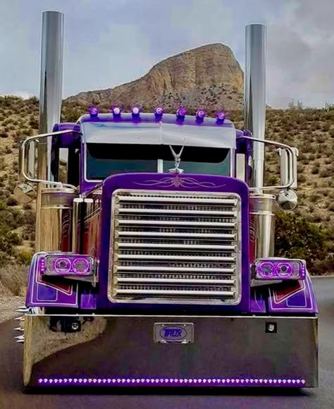 Nice looking tractor trailer Custom Big Rig, Tractor Trailer Truck, White Truck, Custom Big Rigs, Peterbilt 379, Truck Paint, Show Trucks, Heavy Duty Trucks, Peterbilt Trucks