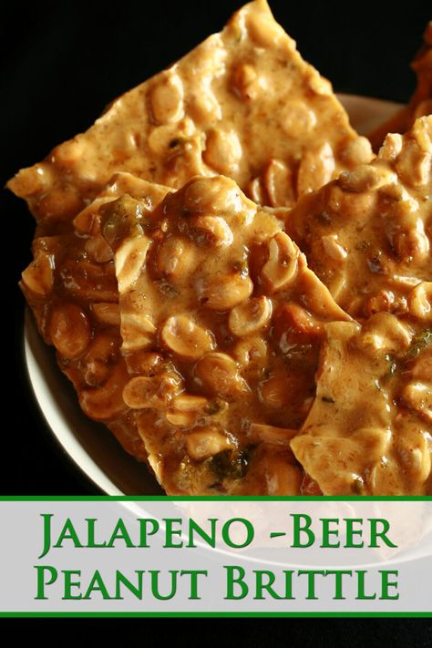 Jalapeno Peanut Brittle Recipe, Boozy Recipes, Beer Nuts, Peanut Brittle Recipe, Brittle Recipes, Homemade Candy, Christmas Candy Recipes, Nut Recipes, Peanut Brittle