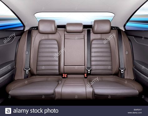 Back passenger seats in modern sport car, frontal view Stock Photo Back Seat Aesthetic, Medium Close Up, Car Back Seat Aesthetic, Car Chair, Car Stock, Car Sit, Shutter Stock, Sport Car, Person Sitting