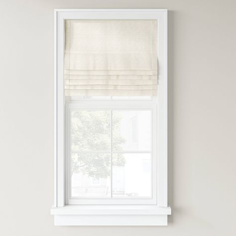 Dress up your window in clean minimalistic style with this Cordless Jute-Like Roman Window Shade from Threshold™. This stylish roman blind brings a modern twist to your home interiors. Made from jute-like fabric in a dark natural tone, it easily mixes with your existing decor. The light-filtering shade lets in just the right amount of light while enhancing privacy, while the cordless retraction mechanism makes it easy to open and close the window shade. You can install it in your bedroom, living room, kitchen or anywhere else, and simply spot clean for easy maintenance. Threshold™: Quality & Design / Casual classics for house and home. White Window Shades, Roman Shades Over Blinds, Window Treatments For Bathroom, Small Bathroom Window Treatments, Small Bathroom Door, Small Window Treatments, Window Coverings Bedroom, Bathroom Shades, Small Bathroom Window