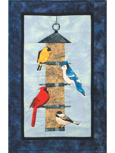 For the Birds Wall Hanging Pattern Quilted Birds, Bird Quilt Blocks, Wall Quilt Patterns, Landscape Art Quilts, Paper Pieced Quilt Patterns, Foundation Paper Piecing Patterns, Paper Pieced Quilt, For The Birds, Bird Quilt