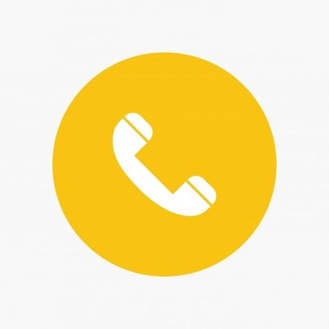 Yellow Call Icon, Telephone Background, Help Hotline, Support Symbol, Calling Card Template, Call Logo, Writing Paper Template, Yellow Aesthetic Pastel, Phone Logo