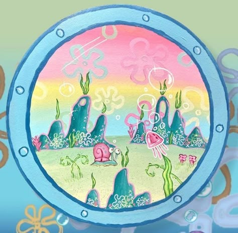 Spongebob Painting, Poster Diy, Cool Backgrounds Wallpapers, Apple Watch Wallpaper, Edgy Wallpaper, Watch Wallpaper, Window Painting, Mini Canvas Art, Art Inspiration Painting