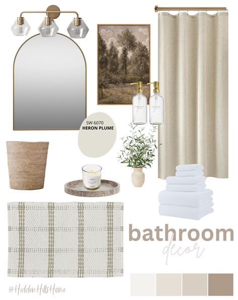 Shop Naturoom Natural Linen Shower … and other curated products on LTK, the easiest way to shop everything from your favorite creators. Traditional Neutral Bathroom, Bathroom Decor Mood Board, Modern Farmhouse Bathroom Mood Board, Interior Design Mood Board Bathroom, Nuetral Bathroom, Modern Neutral Bathroom, Half Bathroom Design Ideas, Powder Bathroom Ideas, Neutral Shower Curtains