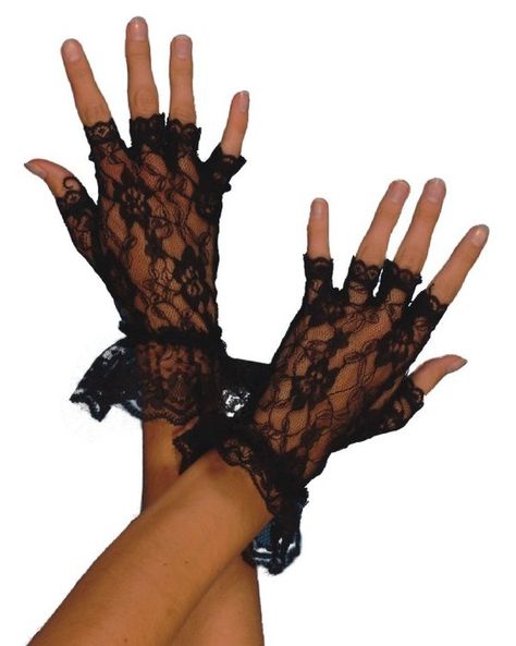 80's fashion Victorian Gloves, Black Lace Gloves, 80's Party Outfit, Gloves Lace, Lace Fingerless Gloves, 80’s Fashion, Black Lace Shorts, Grace Jones, Gothic Victorian