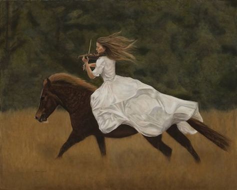 Harmony, painting of a woman on a horse riding through a field Horse Riding Painting, Horseback Riding Aesthetic, Harmony Painting, Woman Riding Horse, Horse Riding Aesthetic, Fantasy Horses, Horse Aesthetic, Historical Painting, Horse Drawing