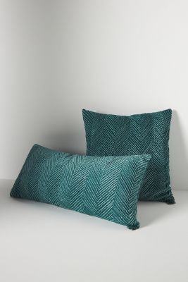 Velvet Noble Pillow | Anthropologie Teal Blue Decor, Neutral Sectional, Jewel Tone Bedroom, Jewel Tone Decor, Teal Rooms, Teal Bedding, Walnut Sofa, Teal Throw Pillows, Teal Cushions