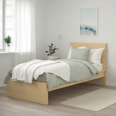 Bed Frames With Storage, Single Bed Frames, Super Single Bed, Malm Bed Frame, Bed Frame White, Malm Bed, Small Single Bed, Small Guest Bedroom, Wood Bed Design