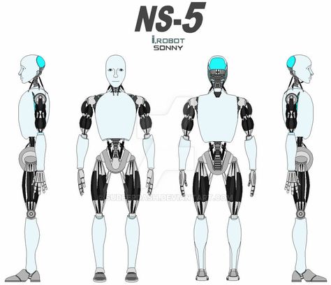 NS-5 by sudeepdash on DeviantArt 3d Templates, Iron Giant, Rp Characters, Industrial Robots, Robot Concept, Character Model Sheet, I Robot, Model Sheet, Power Armor