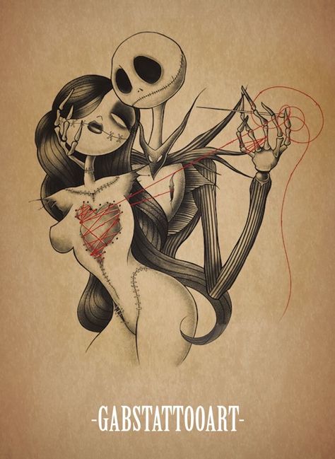 Jack And Sally Tattoo, Sally Tattoo, Nightmare Before Christmas Quotes, Jack Skellington Tattoo, Nightmare Before Christmas Pictures, Tim Burton Tattoo, Jack Nightmare Before Christmas, Helloween Wallpaper, Nightmare Before Christmas Drawings