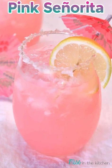 Pink Mixed Drinks, Pink Party Drinks, Vodka Party Punch, Pink Alcoholic Drinks, Alcoholic Fruit, Pink Lemonade Margarita, Tequila And Lemonade, Tequila Drinks Easy, Tequila Mixed Drinks