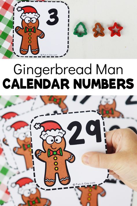 Gingerbread Man Calendar Numbers Free Printable Gingerbread Man Kindergarten Activities, December Calendar Ideas, Christmas Numbers Printable Free, Gingerbread Kindergarten Activities, Gingerbread Numbers Free Printable, Gingerbread Activities For Preschool, Gingerbread Man Activities Kindergarten, Gingerbread Alphabet Free Printable, Snowman Numbers Free Printable