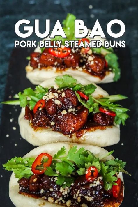 Steam Buns Recipe, Pork Belly Bao, Gua Bao, Bulgogi Recipe, Seonkyoung Longest, Braised Pork Belly, Pork Belly Recipes, Noodle Soup Recipes, Braised Pork