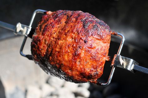 Rotisserie Boneless Leg Of Lamb With Lemon, Rosemary, & Garlic Rotisserie Lamb, Boneless Leg Of Lamb, Lamb Leg Recipes, Lamb Gyros, Lamb Leg, Leg Of Lamb, Wild Game Recipes, Ground Lamb, Rabbit Food