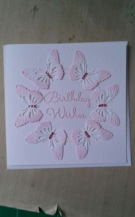 Women’s Birthday Cards, Butterfly Cards Handmade, Handcrafted Christmas Cards, Handmade Greeting Card Designs, Happy Birthday Cards Diy, Butterfly Birthday Cards, Daughter Birthday Cards, Birthday Card Craft, Simple Birthday Cards