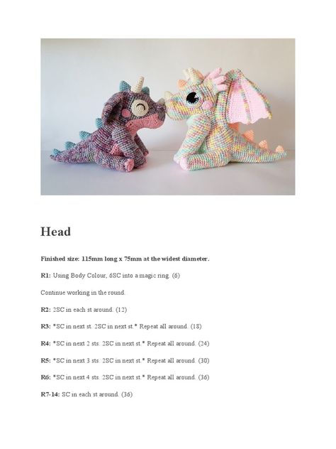 Crochet Horns Free Pattern, Dragon Toys, Crochet Design Pattern, Crochet Animal Patterns, Amigurumi Free, Body Colour, Crochet Toys Patterns, Crochet Art, Amigurumi Free Pattern