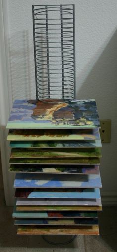 Rusty Jones, Painter's Blog: STUDIO TIP-$20 DRYING RACK Art Studio Storage Ideas, Studio Storage Ideas, Art Drying Rack, Cd Racks, Art Studio Storage, Studio Storage, Cd Rack, Cd Holder, Art Studio Space