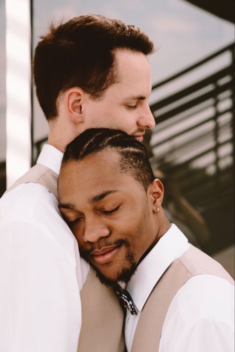 Gay couple, gay love, interracial love, interracial couple, same sex love, same sex couple, wedding, married, marriage, Mr and Mr, beige, black, white, formal vest Interacial Couples, Formal Vest, Interracial Couple, Fatal Attraction, No Gender, Interracial Love, Gay Marriage, Interracial Couples, Gay Wedding