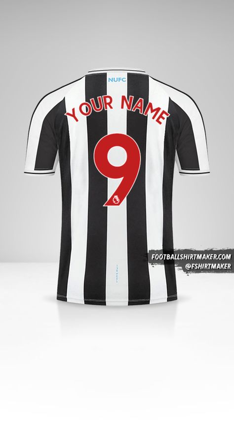 Create your image of Newcastle United FC 2022/2023 football shirt personalized with your name and number, you can use them as a profile picture avatar, mobile wallpaper, stories or print them. Use Newcastle United FC 2022/2023 font to create and download for free! Newcastle Shirt, 2023 Font, Football Cakes, Custom Football Shirts, Shirt Cake, Newcastle United Fc, Custom Football, Newcastle United, Football Shirt