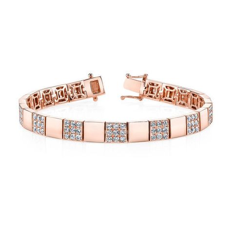 DIAMOND SQUARE LINK BRACELET (110,765 CNY) ❤ liked on Polyvore featuring jewelry, bracelets, 18k jewelry, 18k bangle, square bangles, diamond jewellery and 18 karat gold jewelry Mens Bracelet Gold Jewelry, Man Gold Bracelet Design, Rose Gold Diamond Bracelet, Gents Bracelet, Gold Jewelry Prom, Mens Bracelet Designs, Mens Diamond Bracelet, Diamond Bracelet Design, Antique Gold Jewelry Indian