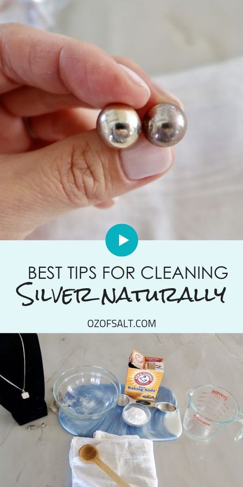 Silver Cleaner Diy, Homemade Silver Cleaner, Homemade Jewelry Cleaner, Cleaning Silver, Homemade Cleaner, Jewelry Cleaner Diy, Silver Jewelry Cleaner, Silver Jewlery, Sterling Silver Cleaner