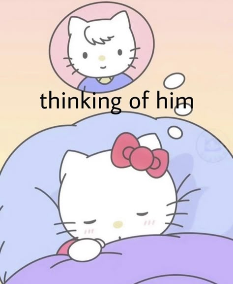 Cinnamonroll Anime, Hello Kitty Sleeping, Thinking Of Him, Kitty Sleeping, Images Hello Kitty, Love My Man, All I Ever Wanted, Love My Boyfriend, Hello Kitty Pictures