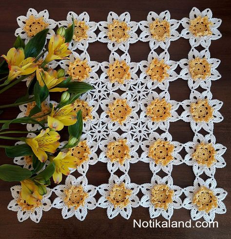 Diy Crochet Patterns, Crochet Decor, Knitting Tutorials, Crochet And Knitting, Tutorial Crochet, Crochet Flower Tutorial, Crochet Doily, Knitting Tutorial, Crochet Flower