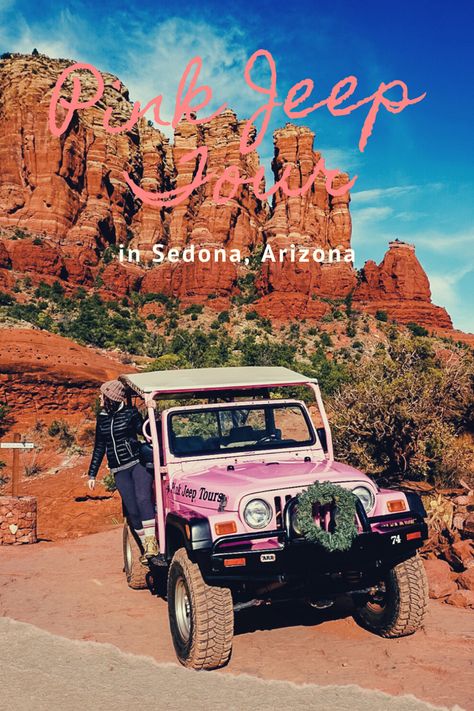 Pink Jeep Tours Sedona Outfit, Disco Desert, Desert Bachelorette, Phoenix Travel, Four Wheeling, Pink Jeep, Route 66 Road Trip, Extreme Adventure, Bachelorette Ideas