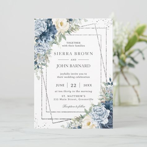 Geometric Invitation, Sage Green Wedding Theme, Blue Green Wedding, Geometric Invitations, Baby Blue Weddings, Green Themed Wedding, Emerald Green Weddings, Blue Peonies, Wedding Anniversary Invitations