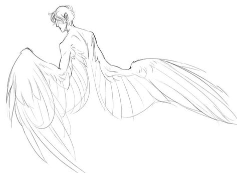 Base Female Drawing Reference, Anime Base Friends, Poses With Wings, Anime Base Female Drawing Reference, Poses Anime Base, Anime Base Pose, Wings Drawing, Archangel Gabriel, Wings Art