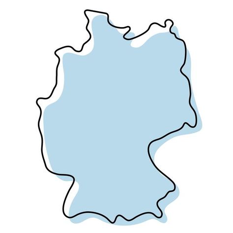 Stylized simple outline map of germany i... | Premium Vector #Freepik #vector #map #silhouette #shapes #sketch Germany Map Art, Germany Map Illustration, Salt To The Sea, Germany Illustration, Map Germany, Map Of Germany, Silhouette Shapes, Blue Sketch, Netherlands Map