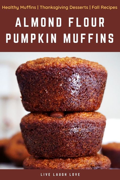 Looking for fall recipe ideas or even some healthy thanksgiving recipe ideas? Check out these super healthy pumpkin muffins, made using almond flour and sweetened using jaggery powder and chocolate chips! Soft, moist and delicious dessert! #almondflour #pumpkin #muffins #jaggerypowder #pumpkinpiespice #desserts #healthy #baking #fall #thanksgiving #holiday | healthy pumpkin muffins almond flour chocolate chips Sugar Free Pumpkin Muffins, Recipes Almond Flour, Pumpkin Muffins With Chocolate Chips, Almond Flour Pumpkin Muffins, Almond Flour Pumpkin, Pumpkin Muffins Recipe, Muffins With Chocolate Chips, Gluten Free Pumpkin Muffins, Almond Flour Muffins