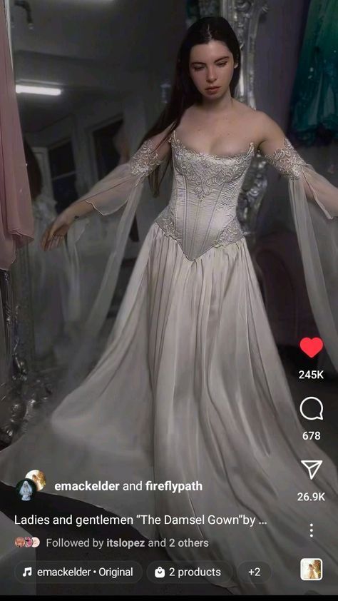 White Silk Gown, Fairy Ethereal, Goth Wedding Dresses, Firefly Path, Casting A Spell, Ethereal Wedding Dress, Romantic Wedding Dress, Goth Wedding, Bridal Guide