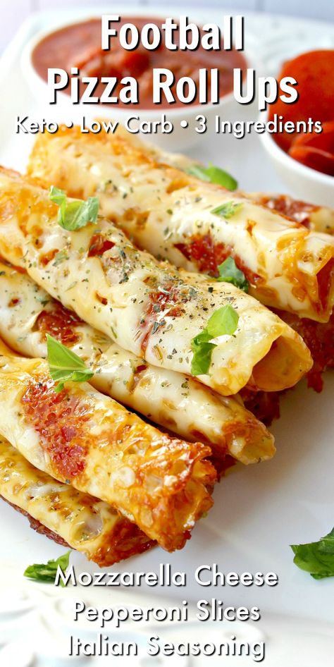 Football Pizza, Pizza Roll Ups, Low Carb Appetizer, Pizza Roll Up, Pizza Roll, Low Carb Low Fat Recipes, Low Carb Appetizers, Low Carb Pizza, Low Carb Diet Recipes