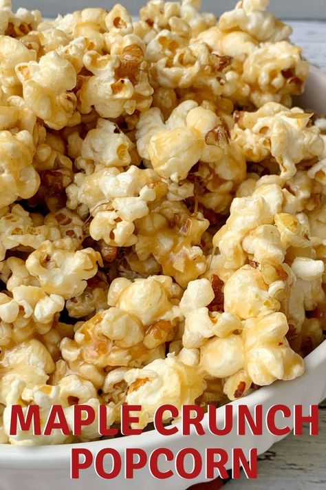 Crunchy and sweet, this homemade Maple Popcorn recipe is an addictive fall snack that everyone enjoys. #Popcorn #SeasonedPopcorn #SnackRecipe #FallSnack Maple Popcorn Recipe, Homemade Popcorn Seasoning Recipes, Homemade Popcorn Seasoning, Popcorn Seasoning Recipes, Flavored Popcorn Recipes, Popcorn Recipes Sweet, Popcorn Balls Recipe, Popcorn Recipes Easy, Maple Recipes