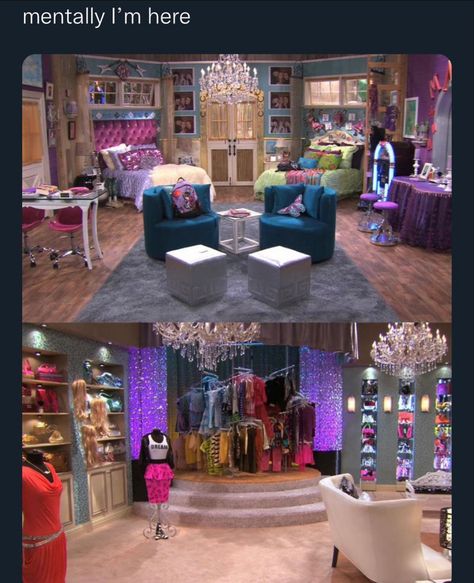 Hannah Montana Room, Dream Rooms Aesthetic, Montana Bedroom, Celebrity Bedrooms, 2000s Room, Dads Room, Apartment Decorating Living, Cool Kids Rooms, Luxury Room Bedroom