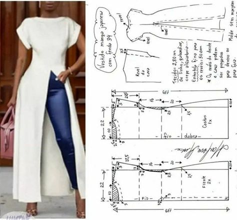 Vintage Clothes Patterns, Clothing Pattern Design, Dress Patterns Diy, Boho Styl, Sewing Clothes Women, Fashion Design Patterns, Diy Clothes Design, Diy Sewing Pattern, Diy Sewing Clothes