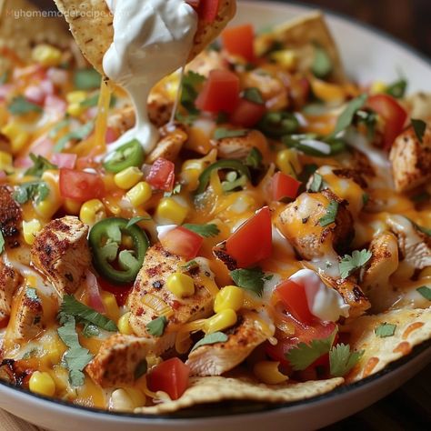 Spicy Cheesy Blackened Chicken Nachos Recipe | Easy and Flavorful - My Home Made Recipe Chicken Nachos Recipe Easy, Chicken Nachos Recipe, Vacation Food, Nachos Recipe Easy, Spicy Cheese, Blackened Chicken, Seasoned Chicken, Chicken Nachos, Sauteed Chicken