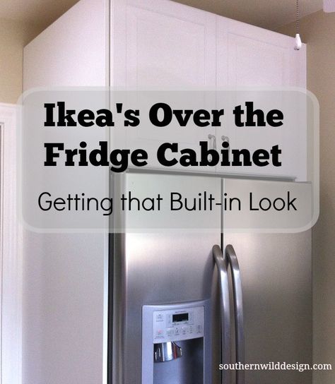 Getting that built in look with Ikea's over the fridge cabinet http://southernwilddesign.com/ikeas-fridge-cabinet/ Over The Fridge Cabinet, Over The Fridge, Kitchen Remodel Checklist, Tiny Kitchen Remodel, 1970s Kitchen Remodel, Vintage Kitchen Remodel, Kitchen Remodel Plans, Fridge Cabinet, Ikea Kitchens