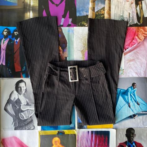 Depop Clothes, Cool Pants, Future Outfit, 90s 80s, Little Outfits, Fashion Line, Buckle Belt, Office Outfits, Dream Clothes