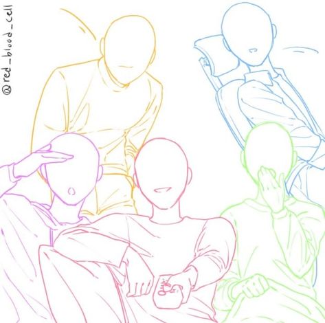 Anime Group Reference, Ych Base 5 People, 5 People Drawing Poses, Base Art Pose Reference Group, Art Reference Poses 5 People, 5 Group Pose Reference, Anime Base 5 People, Anime Base 5 Friends, 5 Poses Drawing