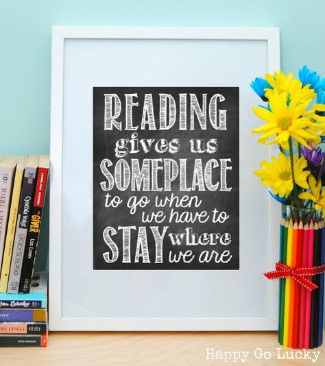 Free Reading Printable - So cute! Would be perfect to hang in a reading nook. Classroom Quotes, Library Displays, Library Decor, Reading Classroom, Classroom Library, Reading Quotes, Reading Corner, Future Classroom, Reading Ideas