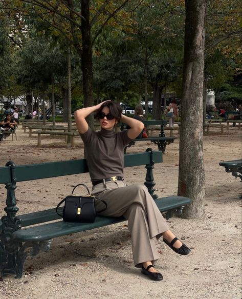 brown outfit | beige | ootd | fall season | ballerine | ballerina | miumiu | celine | fall outfit Miumiu Ballerinas Outfit, Miumiu Ballerinas, Ballerine Outfit, Ballerina Shoes Outfit, Beige Ootd, Ballerinas Shoes, Outfit Beige, Ballerina Outfit, Ballerina Heels